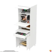 Modilayn ENNET 60x194.6x56 cm, 1 Çekmece Ve 5 Kapaklı, Mutfağınıza Özel Ekmeklikli Kiler Dolabı. - 7