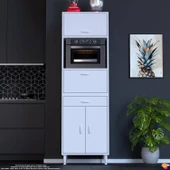Modilayn ENNET: 60x194.6x56 cm Fırın, Ekmeklik Ve Kiler Dolabı 1 Çekmece, 4 Kapaklı Mutfağınıza Özel - 1