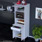Modilayn ENNET: 60x194.6x56 cm Fırın, Ekmeklik Ve Kiler Dolabı 1 Çekmece, 4 Kapaklı Mutfağınıza Özel - 2