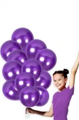 Vatan Balon Metalik Mor 100 Lü - 1