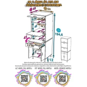 Modilayn VİYA 60x194.6x56 cm, 1 Çekmece Ve 5 Kapaklı, Mutfağınıza Özel Ekmeklikli Kiler Dolabı. thumbnail 4