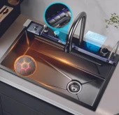 Lotus Tech 11 Fonksiyonlu Premium 5 Tuşlu 2 Yıl Güvenceli Akıllı Şelale Evye honeycamb petek doku - 2
