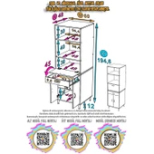 Modilayn VİYA 60x194,6x56  cm 1 çekmece 3 kapaklı Mutfağınıza Yepyeni Fırın ve Mikrodalga Dolabı thumbnail 4