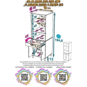 Modilayn ENNET 60x194,6x56  cm 1 çekmece ve 2 kapaklı Mutfağınıza Yepyeni Fırın ve Mikrodalga Dolabı - 5