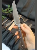 Ahşap El Yapımı Kılıflı Sürmene Et, Ekmek, Sebze, Mutfak, Kurban Palta Bıçakları Seti Hadnmade - 6