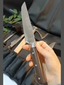 Ahşap El Yapımı Kılıflı Sürmene Et, Ekmek, Sebze, Mutfak, Kurban Palta Bıçakları Seti Hadnmade - 5