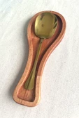 Ahşap Kirli Kaşıklık - Kaşık Altlığı / Kepçelik | 27x11 cm Doğal Kayın Ağacı - 1