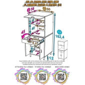 Modilayn OSLO 60x162,4x56 cm, 1 Çekmece, 3 Kapaklı. Ekmeklik / Fırın / Mikrodalga Dolabı. - 5