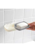 Yapışkanlı Su Giderli Sabunluk Duvara Monte Banyo Mutfak İçin Süngerlik Su Tutmaz Sabun Kutusu - 7