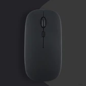 Xiaomi Tablet Şarj Edilebilir Sessiz Mouse Bluetooth + 2.4Hz Wifi Kablosuz Mouse Fare  Siyah - 1