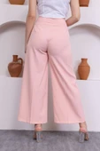 Cep Detaylı Palazzo Pantolon 301-Pembe - 5