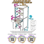 Modilayn OSLO 60x162,4x56 cm 1 Çekmece, 2 Kapaklı. Mutfağınıza Yer Açan Fırın / Mikrodalga Dolabı. - 5