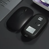 Xiaomi Tablet Şarj Edilebilir Sessiz Mouse Bluetooth + 2.4Hz Wifi Kablosuz Mouse Fare  Siyah - 2