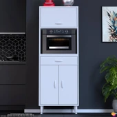 Modilayn OSLO 60x162,4x56 cm, 1 Çekmece, 3 Kapaklı. Ekmeklik / Fırın / Mikrodalga Dolabı. - 1