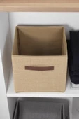 İronika Jüt Kapaksız Kutu Dolap İçi Organizer Oyuncak Eşya Çamaşır Saklama Kutusu Düzenleyici 30X30X30 Cm - 2
