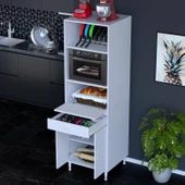 Modilayn ENNET: 60x194.6x48 cm Fırın / Mikrodalga Dolabı 1 Çekmece, 3 Kapaklı. Mutfağınıza Yer Açın! thumbnail 2