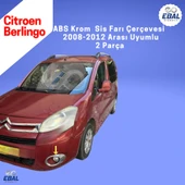 Citroen Berlingo Abs Krom Sis Farı Çerçevesi 2 Parça 2008-2012 Model uyumlu - 4
