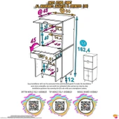 Modilayn OSLO 60x162,4x48 cm 1 çekmece, 4 kapak. Mutfağınıza Özel Ekmeklikli Kiler Dolabı. thumbnail 5
