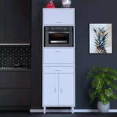 Modilayn ENNET: 60x194.6x48 cm Fırın / Mikrodalga Dolabı 1 Çekmece, 4 Kapaklı. Mutfağınıza Yer Açın! thumbnail 1