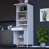 Modilayn ENNET: 60x194.6x48 cm Fırın / Mikrodalga Dolabı 1 Çekmece, 4 Kapaklı. Mutfağınıza Yer Açın! thumbnail 3