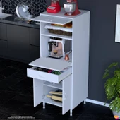 Modilayn OSLO 60x162,4x48 cm 1 çekmece, 4 kapak. Mutfağınıza Özel Ekmeklikli Kiler Dolabı. thumbnail 2