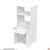 Modilayn OSLO 60x162,4x48 cm 1 Çekmece, 2 Kapaklı. Mutfağınıza Yer Açan Fırın / Mikrodalga Dolabı. - 8