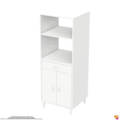 Modilayn OSLO 60x162,4x48 cm 1 Çekmece, 2 Kapaklı. Mutfağınıza Yer Açan Fırın / Mikrodalga Dolabı. - 9