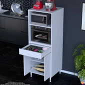 Modilayn OSLO 60x162,4x48 cm 1 Çekmece, 2 Kapaklı. Mutfağınıza Yer Açan Fırın / Mikrodalga Dolabı. - 2