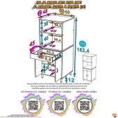 Modilayn OSLO 60x162,4x48 cm 1 Çekmece, 2 Kapaklı. Mutfağınıza Yer Açan Fırın / Mikrodalga Dolabı. - 5