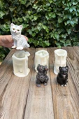 Kedi Üçlü Set Silikon Mum Kalıpları - 1