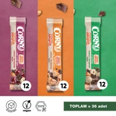 CORNY Kuruyemiş & Meyve Bar 3’lü Set Şeker İlavesiz, Katkısız, Vegan Atıştırmalık - 1