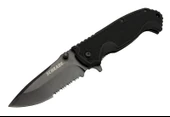 Schrade 5-1 Siyah Kamp Çakı 20cm- Yarı Otomatik, Testere Detaylı, Kemerlikli - 1