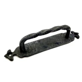 Antika Tarz Dekoratif Pirinç Burgulu Çekme Kol - 205x33 Mm, Oksit - 1