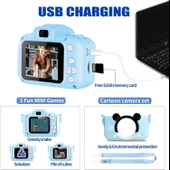 Çocuk Dijital Fotoğraf Makinası 20 Mp Video Kaydedici 2.0 İnç Çift Kameralı - 3