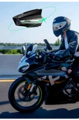 Bt16 Motosiklet Kask Bluetooth Kulaklık 2000 Mah Batarya 1080p Hd Kamera Intercom Kulaklık Su Geçirmez - 3