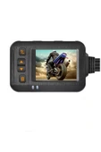 2 İnç Ekran 1080p Motosiklet Ön Ve Arka Görüş Kamerası Kumandalı Gidon Baglantılı - 1