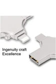 Otg 4in1 Cep Telefonu Çok Fonksiyonlu Usb Flash Bellek 64 Gb Type-c, Micro Sd Ve Kart Okuyucu - 6
