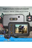 2 İnç Ekran 1080p Motosiklet Ön Ve Arka Görüş Kamerası Kumandalı Gidon Baglantılı - 4