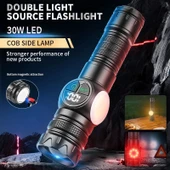 Ps-8745 Profesyonel Zoomlu 30w  Powerbank Mıknatıslı Avcı Kamp Tamirci Feneri - 2