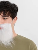 Beyaz Kırçıllı Arkadan Lastikli Beyaz Takma Sakal Yetişkin Çocuk Uyumlu thumbnail 3