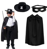 Zorro Pelerini Şapkası Ve Maske Seti Çocuk Boy - 1