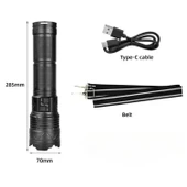 Şarj Edilebilir Zoomlu El Feneri - Wison - 6000 Lümen - 60 Watt - 6