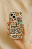 Xiaomi Redmi Note 8 Pro Retro Stil Baskılı Şeffaf Silikon Kılıf - 1