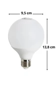 15watt E27 Duylu 6500kelvin Beyaz Işık 1350lümen A Enerji G95 Led Glop Ampul 3 ADET - 2