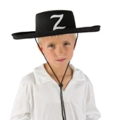 Z Logolu Çocuk Boy Bağcıklı Zorro Şapkası - 1