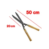 Çim Budama Makası Çalı Çimen Biçme Kesme Makas 50 cm Keskin Metal Bıçkı Eğri 1 Adet - 2