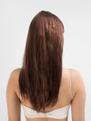 Kahve Renk Uzun Düz Parti Peruğu - Uzun Kahverengi Peruk - 2