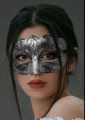 Maskeli Balo Antik Gri Gümüş Eskitilmiş Maske Balo Venedik - 4