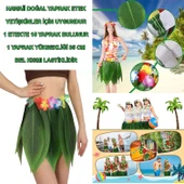 Tropikal Esintili Hawaii Yapraklı Parti Eteği Yetişkin Boy - 1