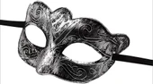 Maskeli Balo Antik Gri Gümüş Eskitilmiş Maske Balo Venedik - 3